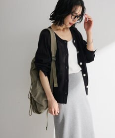 Green Parks 【しのばせカーデ】ポケッタブルＵＶカットニットカーディガン