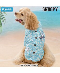 PET PARADISE スヌーピー 接触冷感 背中開き リゾートシャツ 中型犬