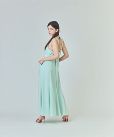 GRACE CONTINENTAL リネンタッチロングドレス