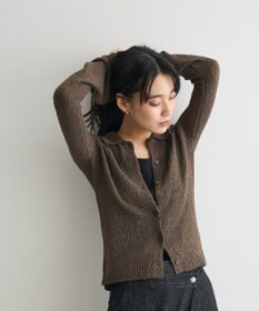 CRAFT STANDARD BOUTIQUE ブークレヤーン衿付きニットカーディガン