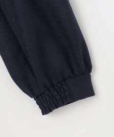 組曲 L 【WEB限定・KUMIKYOKU NAVY】ウールジョーゼット バンドカラーワンピース