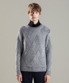 JOSEPH HOMME ビッグジオメトリージャガード　クルーネック