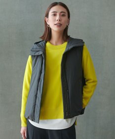 ICB 【撥水加工】ADSダウン フーデット ベスト チャコールグレー系