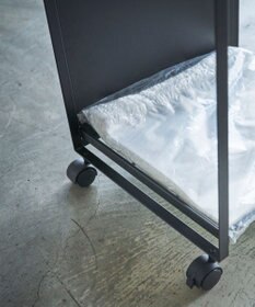 tower 目隠し分別ダストワゴン タワー 2分別  ブラック