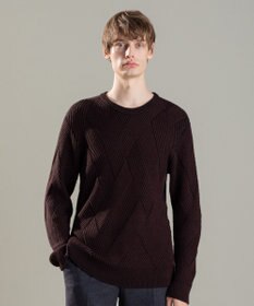 JOSEPH HOMME ビッグジオメトリージャガード　クルーネック