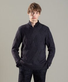 JOSEPH HOMME ビッグジオメトリージャガード　クルーネック