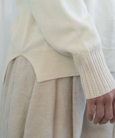 muuc 〈極上メリノウール〉ベーシックタートルネックプルオーバー〈肌に優しいニット〉〈アンサンブル可能〉〈袖の透かし編み〉