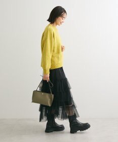 Green Parks ベロアモールモックネックニットプルオーバー