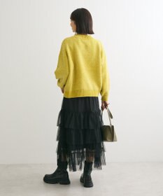 Green Parks ベロアモールモックネックニットプルオーバー