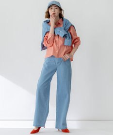 23区 S 【洗える】CANCLINI クロップド テントライン シャツ