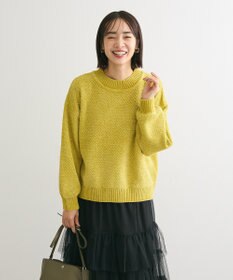 Green Parks ベロアモールモックネックニットプルオーバー