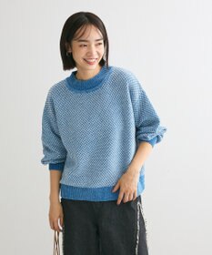 Green Parks ベロアモールモックネックニットプルオーバー