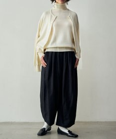 muuc 〈極上メリノウール〉ベーシックタートルネックプルオーバー〈肌に優しいニット〉〈アンサンブル可能〉〈袖の透かし編み〉