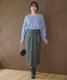 Feroux 【洗える】リボンヤーン プルオーバーニット