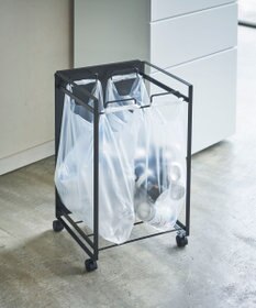 tower 目隠し分別ダストワゴン タワー 2分別  ブラック