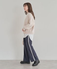 Green Parks ベロアモールモックネックニットプルオーバー