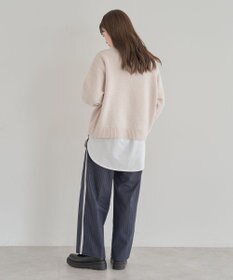 Green Parks ベロアモールモックネックニットプルオーバー