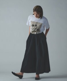 muuc 〈コットン100% 透けにくい厚みの6.2オンス〉ポピー花刺繍の Tシャツ