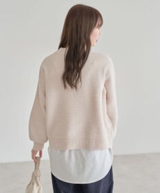 Green Parks ベロアモールモックネックニットプルオーバー