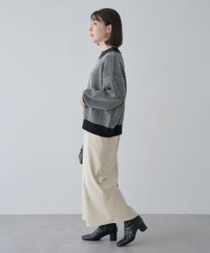 Green Parks ベロアモールモックネックニットプルオーバー