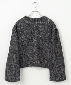 #Newans 【セットアップ可能】ワイドスリーブツイードプルオーバー