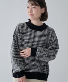 Green Parks ベロアモールモックネックニットプルオーバー