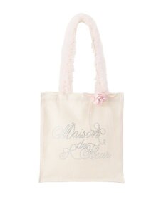 Maison de FLEUR チュールハンドルローズスクエアトートバッグ