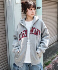 WEGO 【25年秋冬新作/ユニセックス着用ITEM/SMLサイズ展開】グラフィックロゴダブルZIPパーカー