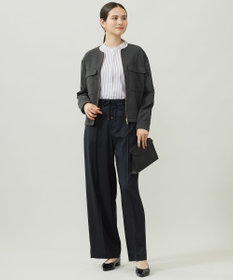 自由区 L SOMELOSバンドカラー ブラウス