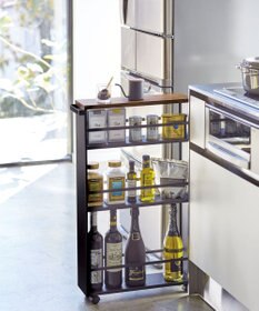 tower ハンドル付きスリムワゴン タワー ブラック