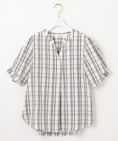 ANY SIS L 【洗える】ピケチェックT ブラウス