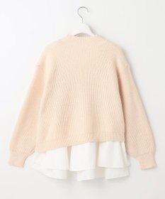 Feroux 【洗える】ラッフルレイヤード ニット