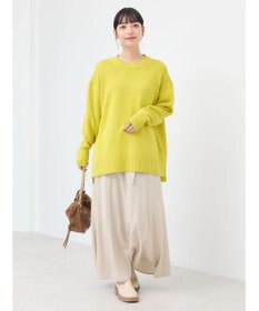 earth music&ecology ウォッシャブル脇スリットクルーネックプルオーバー