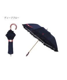 MOONBAT 【遮光/晴雨兼用日傘】POLO RALPH LAUREN（ポロラルフローレン） 折りたたみ日傘 エンブフリル 遮熱 UV