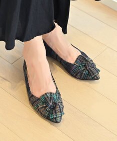 nouvelleRobe Oū 新色追加【本革・高反発】Butterfly knot ポインテッドトゥ パンプス