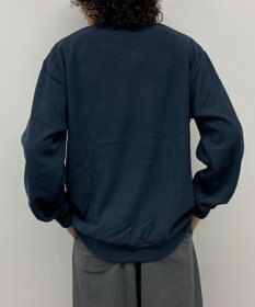 WEGO 【ユニセックス着用ITEM】ワッフルフリースOP刺繍クルートレーナー