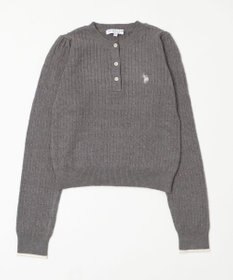 WEGO 【WEB限定/25年秋冬新作】別注USPOLOヘンリーネックニットPO