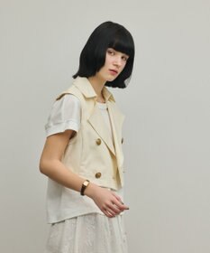 GRACE CONTINENTAL ペプラムトレンチベスト