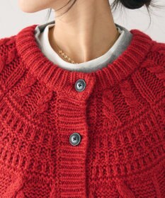 CRAFT STANDARD BOUTIQUE ざっくり柄Mixケーブルニットカーディガン