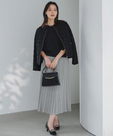 ANY SIS L 【2WAY】ツイードノーカラー ダウンジャケット