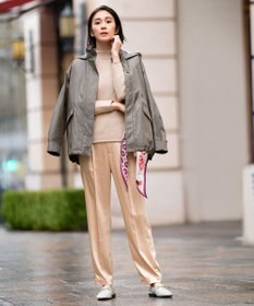 自由区 フラワー×ジオメトリックスカーフ