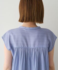 YECCA VECCA <<接触冷感>>フレンチスリーブギャザーブラウス