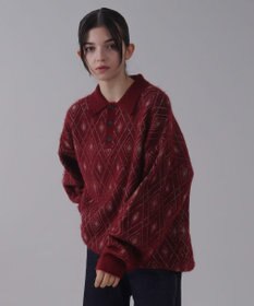 WEGO 【ユニセックス着用ITEM】アーガイルニットポロ