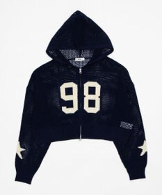 WEGO ナンバリングメッシュニットパーカー