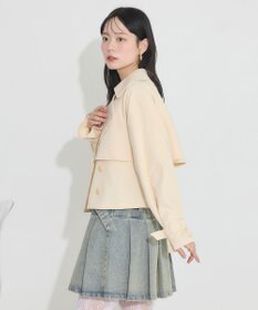 earth music&ecology バックフレアショートトレンチコート