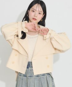 earth music&ecology バックフレアショートトレンチコート