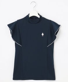23区GOLF 【WOMEN】【吸水速乾】フレアスリーブ モックネックシャツ