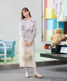 earth music&ecology バックフレアショートトレンチコート