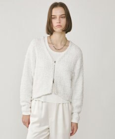 GRACE CONTINENTAL ツイードニットzipカーディガン