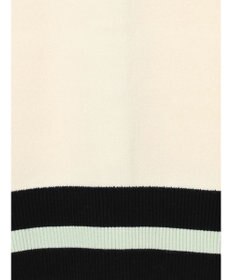 Te chichi バイカラークラシカルカーディガン